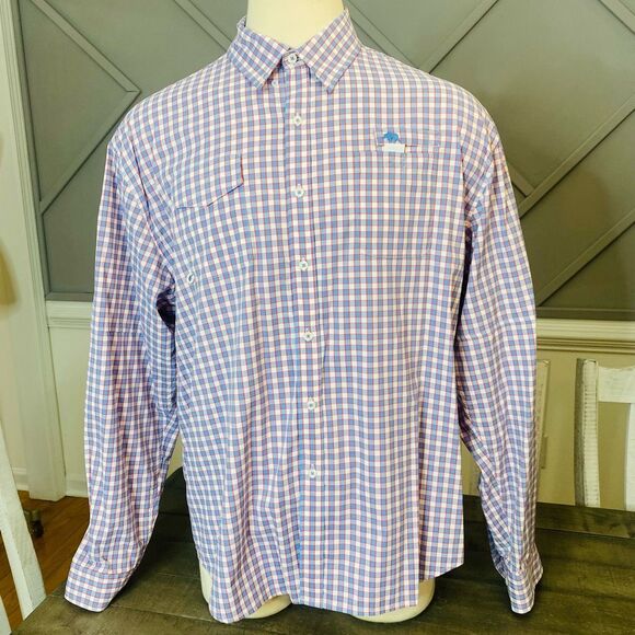 Onward Reserve‎ Checkered Button Down Fishing Shirt Men’s Size XL - Picture 1 of 9